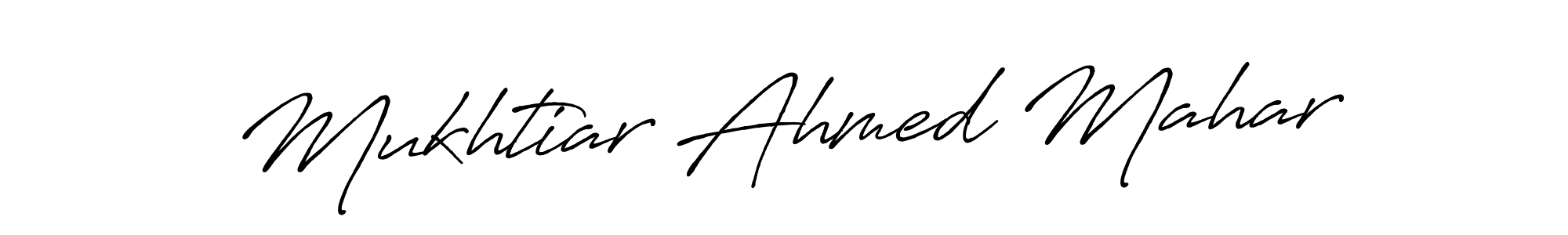Antro_Vectra_Bolder is a professional signature style that is perfect for those who want to add a touch of class to their signature. It is also a great choice for those who want to make their signature more unique. Get Mukhtiar Ahmed Mahar name to fancy signature for free. Mukhtiar Ahmed Mahar signature style 7 images and pictures png