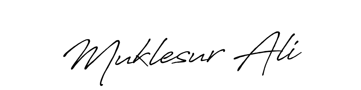 It looks lik you need a new signature style for name Muklesur Ali. Design unique handwritten (Antro_Vectra_Bolder) signature with our free signature maker in just a few clicks. Muklesur Ali signature style 7 images and pictures png