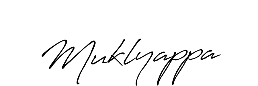 Make a beautiful signature design for name Muklyappa. With this signature (Antro_Vectra_Bolder) style, you can create a handwritten signature for free. Muklyappa signature style 7 images and pictures png
