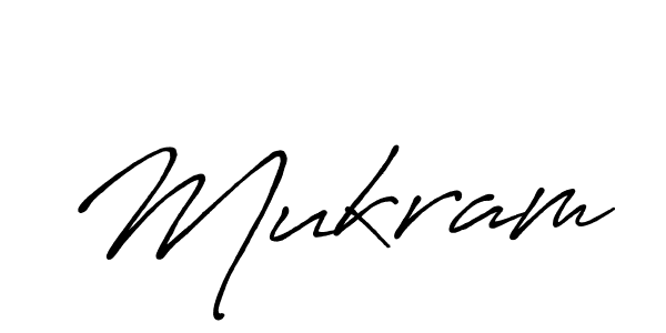 How to make Mukram signature? Antro_Vectra_Bolder is a professional autograph style. Create handwritten signature for Mukram name. Mukram signature style 7 images and pictures png