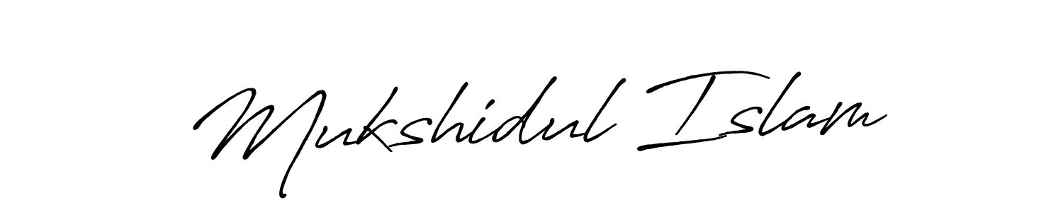 Mukshidul Islam stylish signature style. Best Handwritten Sign (Antro_Vectra_Bolder) for my name. Handwritten Signature Collection Ideas for my name Mukshidul Islam. Mukshidul Islam signature style 7 images and pictures png