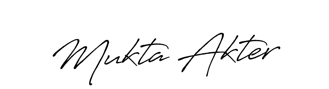 Mukta Akter stylish signature style. Best Handwritten Sign (Antro_Vectra_Bolder) for my name. Handwritten Signature Collection Ideas for my name Mukta Akter. Mukta Akter signature style 7 images and pictures png