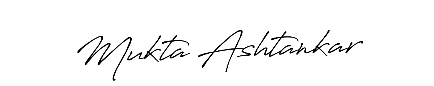 It looks lik you need a new signature style for name Mukta Ashtankar. Design unique handwritten (Antro_Vectra_Bolder) signature with our free signature maker in just a few clicks. Mukta Ashtankar signature style 7 images and pictures png