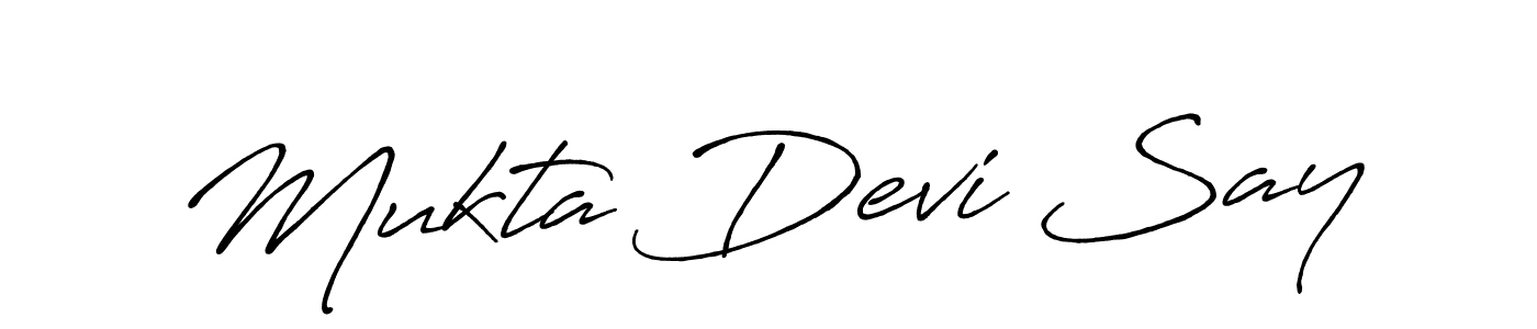 Make a beautiful signature design for name Mukta Devi Say. Use this online signature maker to create a handwritten signature for free. Mukta Devi Say signature style 7 images and pictures png