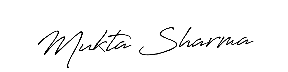 Also we have Mukta Sharma name is the best signature style. Create professional handwritten signature collection using Antro_Vectra_Bolder autograph style. Mukta Sharma signature style 7 images and pictures png