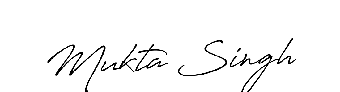 Create a beautiful signature design for name Mukta Singh. With this signature (Antro_Vectra_Bolder) fonts, you can make a handwritten signature for free. Mukta Singh signature style 7 images and pictures png