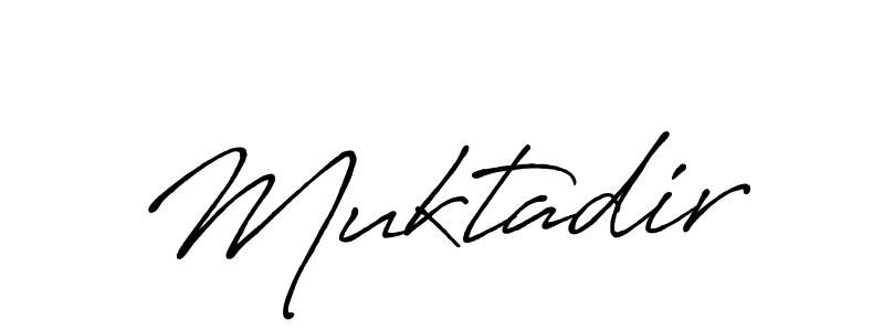 Design your own signature with our free online signature maker. With this signature software, you can create a handwritten (Antro_Vectra_Bolder) signature for name Muktadir. Muktadir signature style 7 images and pictures png