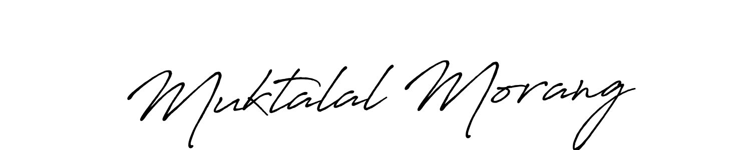 The best way (Antro_Vectra_Bolder) to make a short signature is to pick only two or three words in your name. The name Muktalal Morang include a total of six letters. For converting this name. Muktalal Morang signature style 7 images and pictures png