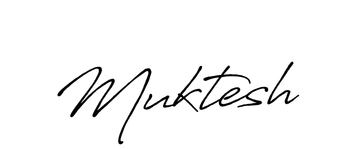 How to make Muktesh name signature. Use Antro_Vectra_Bolder style for creating short signs online. This is the latest handwritten sign. Muktesh signature style 7 images and pictures png