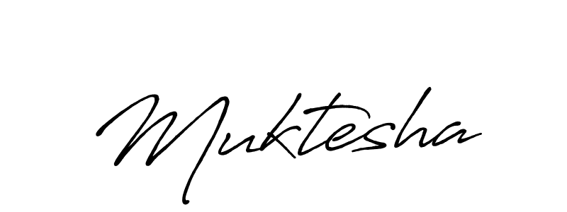 Make a beautiful signature design for name Muktesha. With this signature (Antro_Vectra_Bolder) style, you can create a handwritten signature for free. Muktesha signature style 7 images and pictures png