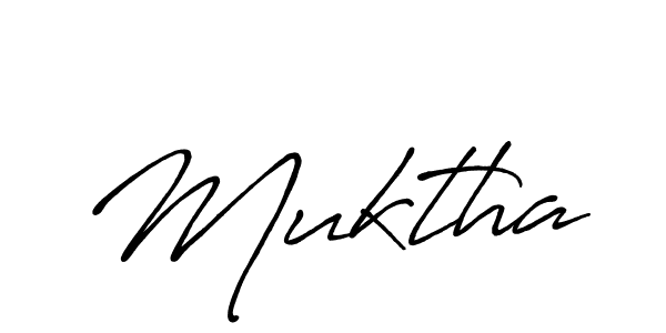 Make a beautiful signature design for name Muktha. With this signature (Antro_Vectra_Bolder) style, you can create a handwritten signature for free. Muktha signature style 7 images and pictures png