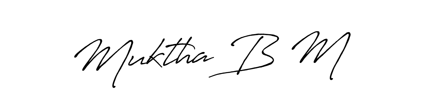 Use a signature maker to create a handwritten signature online. With this signature software, you can design (Antro_Vectra_Bolder) your own signature for name Muktha B M ♡. Muktha B M ♡ signature style 7 images and pictures png