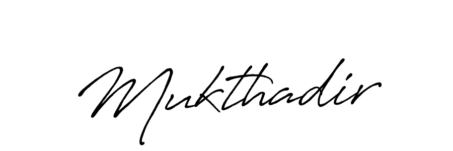 How to make Mukthadir signature? Antro_Vectra_Bolder is a professional autograph style. Create handwritten signature for Mukthadir name. Mukthadir signature style 7 images and pictures png