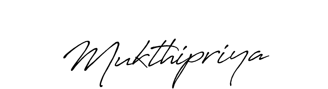 Make a beautiful signature design for name Mukthipriya. With this signature (Antro_Vectra_Bolder) style, you can create a handwritten signature for free. Mukthipriya signature style 7 images and pictures png