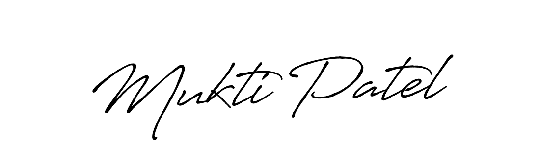 Design your own signature with our free online signature maker. With this signature software, you can create a handwritten (Antro_Vectra_Bolder) signature for name Mukti Patel. Mukti Patel signature style 7 images and pictures png