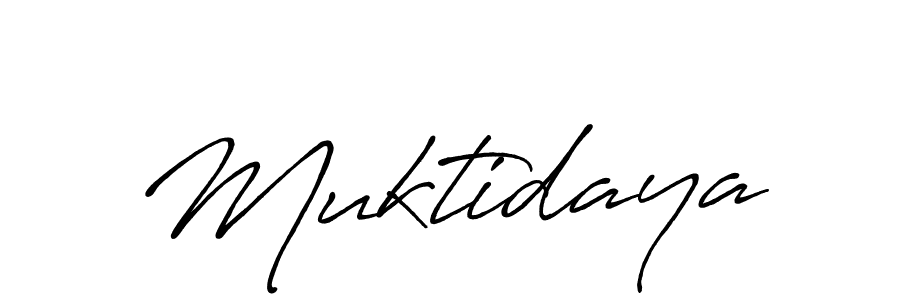 Muktidaya stylish signature style. Best Handwritten Sign (Antro_Vectra_Bolder) for my name. Handwritten Signature Collection Ideas for my name Muktidaya. Muktidaya signature style 7 images and pictures png