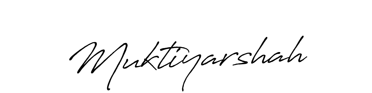 Create a beautiful signature design for name Muktiyarshah. With this signature (Antro_Vectra_Bolder) fonts, you can make a handwritten signature for free. Muktiyarshah signature style 7 images and pictures png
