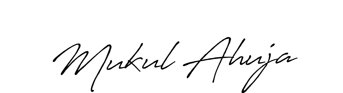 Use a signature maker to create a handwritten signature online. With this signature software, you can design (Antro_Vectra_Bolder) your own signature for name Mukul Ahuja. Mukul Ahuja signature style 7 images and pictures png