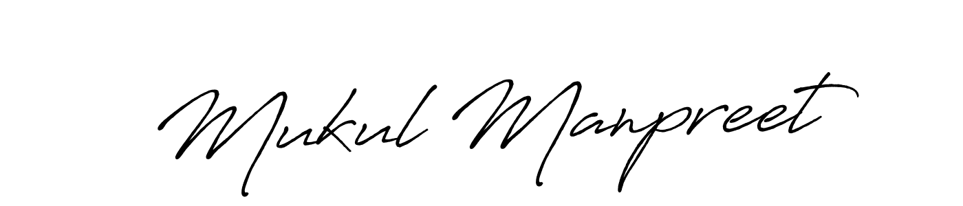 Use a signature maker to create a handwritten signature online. With this signature software, you can design (Antro_Vectra_Bolder) your own signature for name Mukul Manpreet. Mukul Manpreet signature style 7 images and pictures png