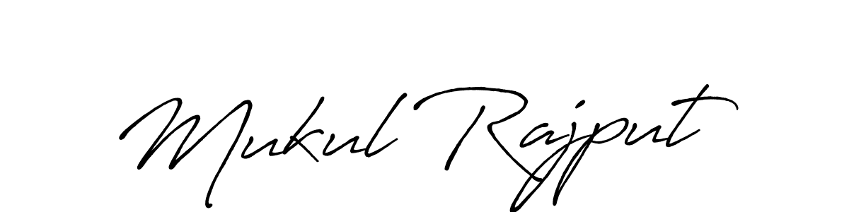 Mukul Rajput stylish signature style. Best Handwritten Sign (Antro_Vectra_Bolder) for my name. Handwritten Signature Collection Ideas for my name Mukul Rajput. Mukul Rajput signature style 7 images and pictures png