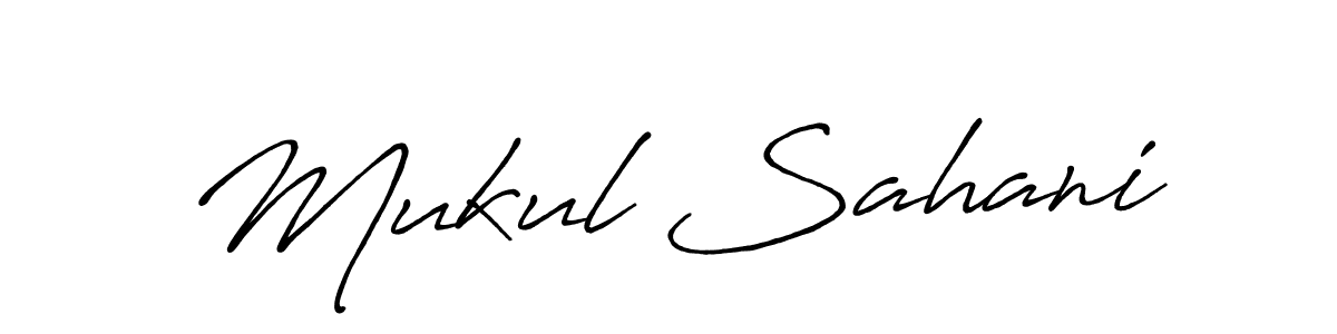 Design your own signature with our free online signature maker. With this signature software, you can create a handwritten (Antro_Vectra_Bolder) signature for name Mukul Sahani. Mukul Sahani signature style 7 images and pictures png
