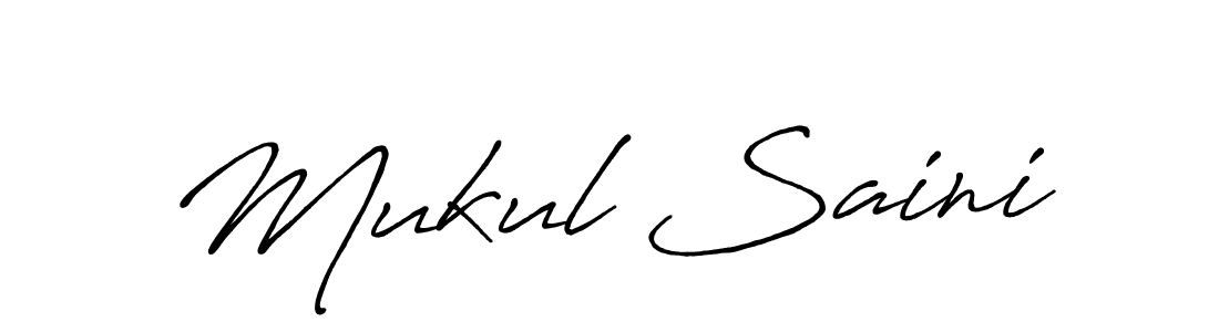 Mukul Saini stylish signature style. Best Handwritten Sign (Antro_Vectra_Bolder) for my name. Handwritten Signature Collection Ideas for my name Mukul Saini. Mukul Saini signature style 7 images and pictures png