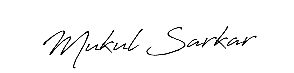Make a beautiful signature design for name Mukul Sarkar. With this signature (Antro_Vectra_Bolder) style, you can create a handwritten signature for free. Mukul Sarkar signature style 7 images and pictures png