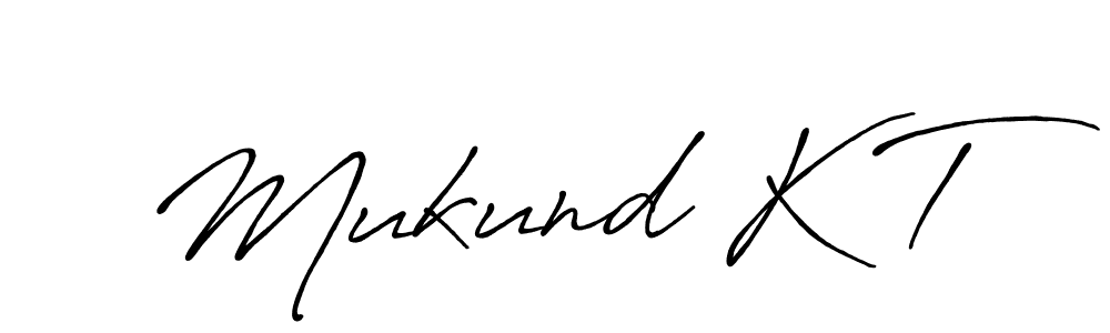 Also we have Mukund K T name is the best signature style. Create professional handwritten signature collection using Antro_Vectra_Bolder autograph style. Mukund K T signature style 7 images and pictures png