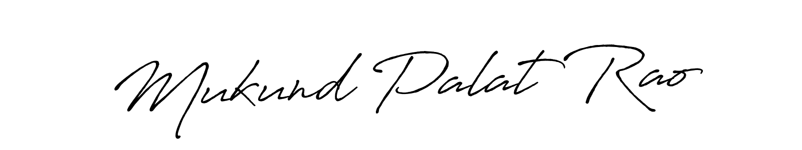 How to make Mukund Palat Rao name signature. Use Antro_Vectra_Bolder style for creating short signs online. This is the latest handwritten sign. Mukund Palat Rao signature style 7 images and pictures png