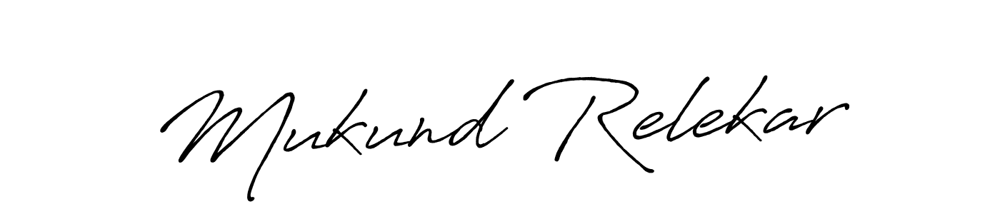 It looks lik you need a new signature style for name Mukund Relekar. Design unique handwritten (Antro_Vectra_Bolder) signature with our free signature maker in just a few clicks. Mukund Relekar signature style 7 images and pictures png