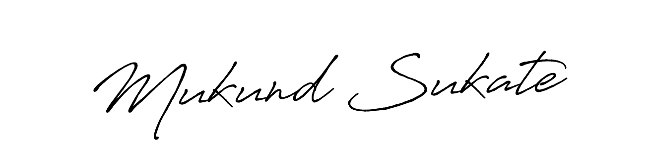 Create a beautiful signature design for name Mukund Sukate. With this signature (Antro_Vectra_Bolder) fonts, you can make a handwritten signature for free. Mukund Sukate signature style 7 images and pictures png
