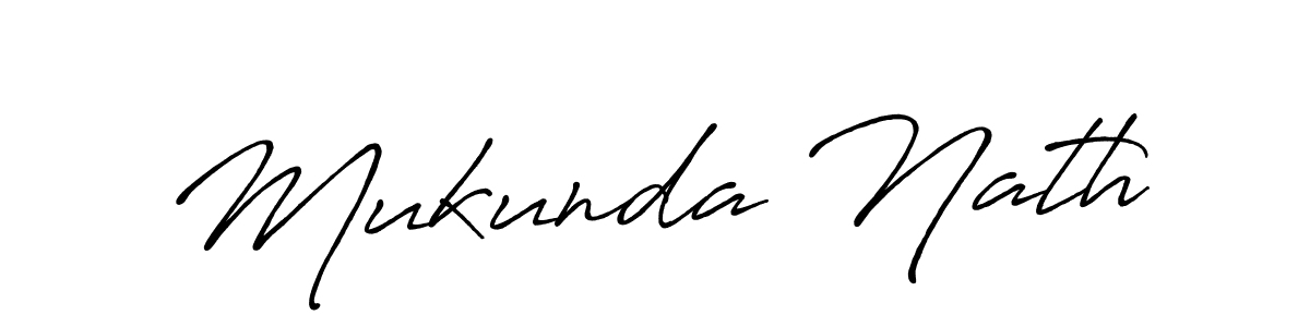 Create a beautiful signature design for name Mukunda Nath. With this signature (Antro_Vectra_Bolder) fonts, you can make a handwritten signature for free. Mukunda Nath signature style 7 images and pictures png