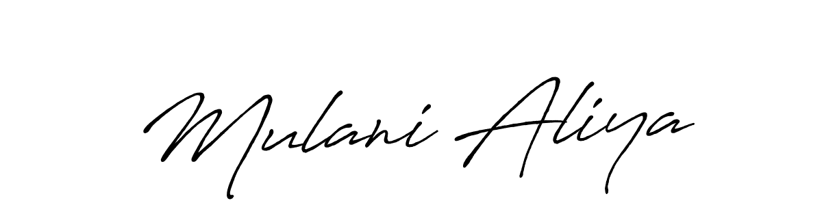 It looks lik you need a new signature style for name Mulani Aliya. Design unique handwritten (Antro_Vectra_Bolder) signature with our free signature maker in just a few clicks. Mulani Aliya signature style 7 images and pictures png
