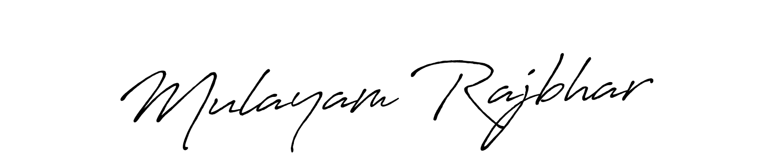 Antro_Vectra_Bolder is a professional signature style that is perfect for those who want to add a touch of class to their signature. It is also a great choice for those who want to make their signature more unique. Get Mulayam Rajbhar name to fancy signature for free. Mulayam Rajbhar signature style 7 images and pictures png