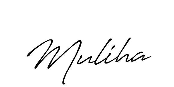 The best way (Antro_Vectra_Bolder) to make a short signature is to pick only two or three words in your name. The name Muliha include a total of six letters. For converting this name. Muliha signature style 7 images and pictures png