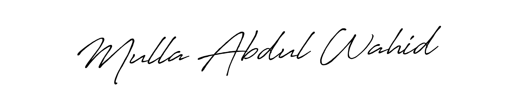 You should practise on your own different ways (Antro_Vectra_Bolder) to write your name (Mulla Abdul Wahid) in signature. don't let someone else do it for you. Mulla Abdul Wahid signature style 7 images and pictures png