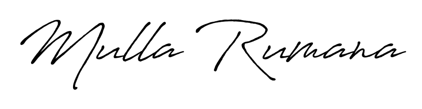 Download transparent PNG signature for name Mulla Rumana styled with Antro_Vectra_Bolder font. Ready to paste directly into PDF and Word agreements. Mulla Rumana signature style 7 images and pictures png