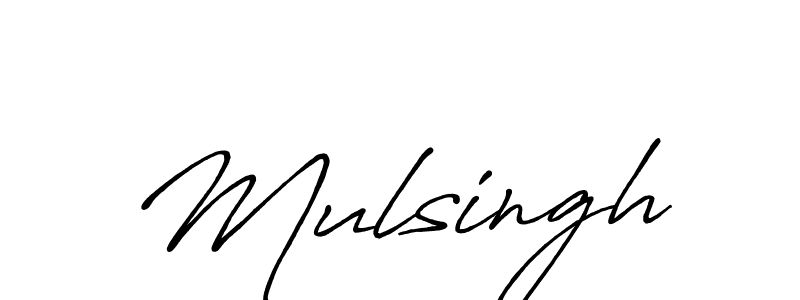 Design your own signature with our free online signature maker. With this signature software, you can create a handwritten (Antro_Vectra_Bolder) signature for name Mulsingh. Mulsingh signature style 7 images and pictures png