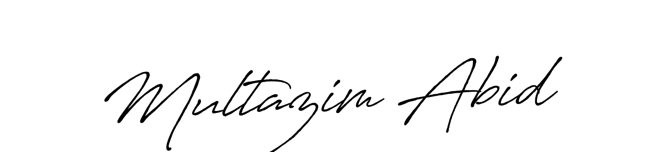 Use a signature maker to create a handwritten signature online. With this signature software, you can design (Antro_Vectra_Bolder) your own signature for name Multazim Abid. Multazim Abid signature style 7 images and pictures png