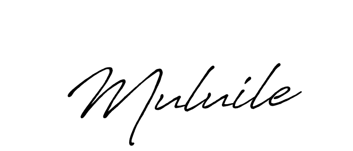 Muluile stylish signature style. Best Handwritten Sign (Antro_Vectra_Bolder) for my name. Handwritten Signature Collection Ideas for my name Muluile. Muluile signature style 7 images and pictures png