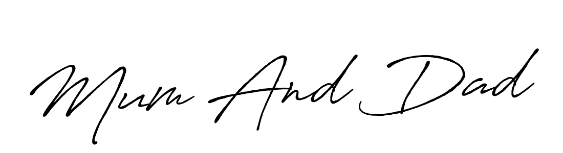 It looks lik you need a new signature style for name Mum And Dad. Design unique handwritten (Antro_Vectra_Bolder) signature with our free signature maker in just a few clicks. Mum And Dad signature style 7 images and pictures png