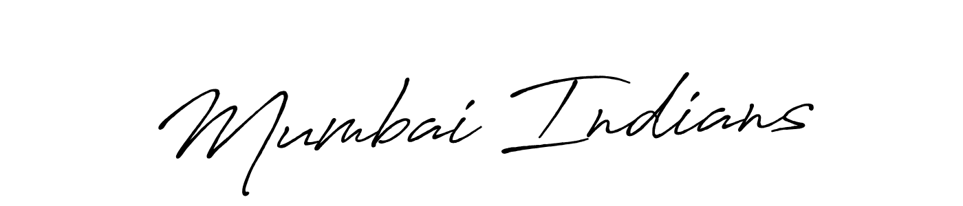 Create a beautiful signature design for name Mumbai Indians. With this signature (Antro_Vectra_Bolder) fonts, you can make a handwritten signature for free. Mumbai Indians signature style 7 images and pictures png