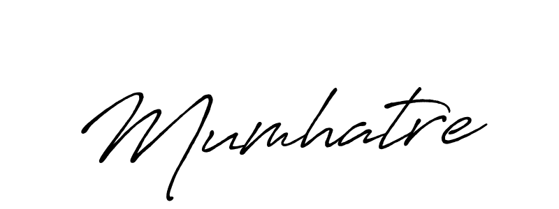 How to make Mumhatre signature? Antro_Vectra_Bolder is a professional autograph style. Create handwritten signature for Mumhatre name. Mumhatre signature style 7 images and pictures png