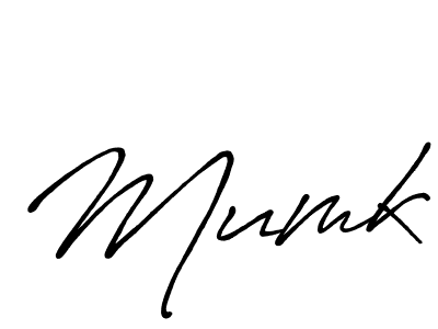 Create a beautiful signature design for name Mumk. With this signature (Antro_Vectra_Bolder) fonts, you can make a handwritten signature for free. Mumk signature style 7 images and pictures png