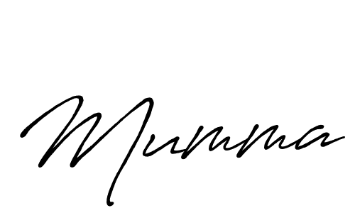 Create a beautiful signature design for name Mumma. With this signature (Antro_Vectra_Bolder) fonts, you can make a handwritten signature for free. Mumma signature style 7 images and pictures png