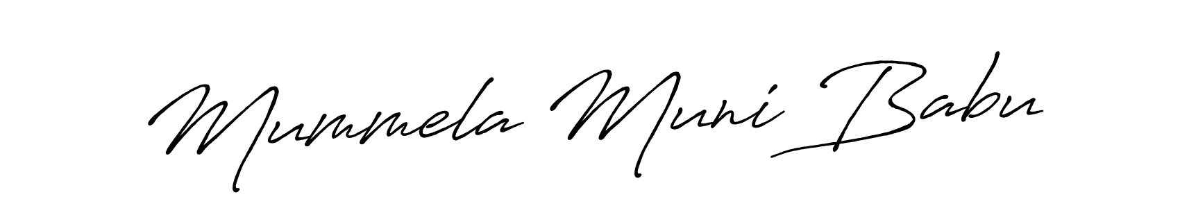 It looks lik you need a new signature style for name Mummela Muni Babu. Design unique handwritten (Antro_Vectra_Bolder) signature with our free signature maker in just a few clicks. Mummela Muni Babu signature style 7 images and pictures png