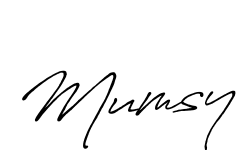 The best way (Antro_Vectra_Bolder) to make a short signature is to pick only two or three words in your name. The name Mumsy include a total of six letters. For converting this name. Mumsy signature style 7 images and pictures png