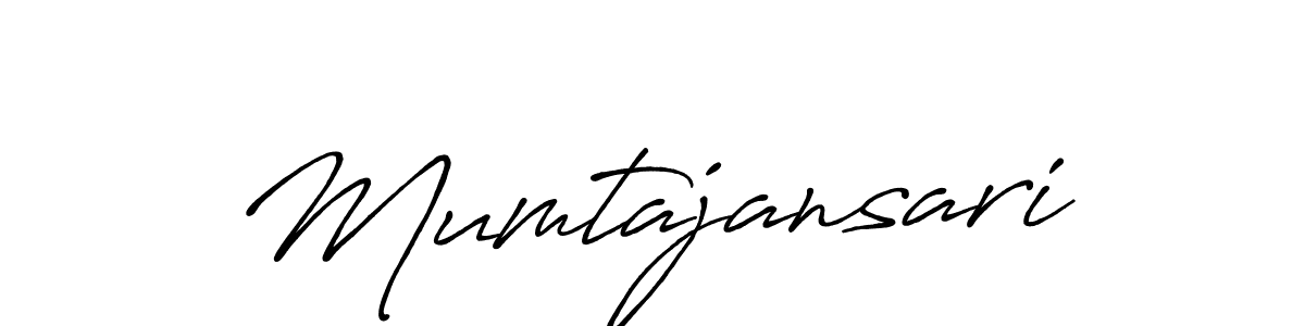 Make a beautiful signature design for name Mumtajansari. With this signature (Antro_Vectra_Bolder) style, you can create a handwritten signature for free. Mumtajansari signature style 7 images and pictures png