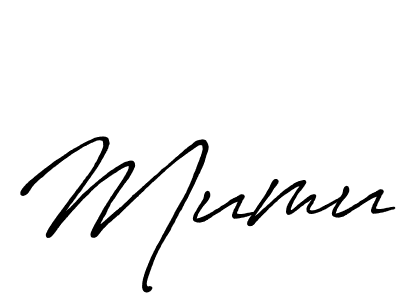 Use a signature maker to create a handwritten signature online. With this signature software, you can design (Antro_Vectra_Bolder) your own signature for name Mumu. Mumu signature style 7 images and pictures png