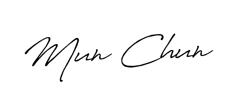 The best way (Antro_Vectra_Bolder) to make a short signature is to pick only two or three words in your name. The name Mun Chun include a total of six letters. For converting this name. Mun Chun signature style 7 images and pictures png